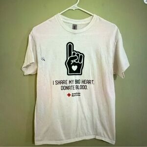 Red Cross graphic donate blood t shirt unisex